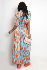 Animal Print Maxi Smock Dress