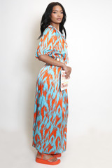 Animal Print Maxi Smock Dress