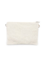 Nude Sequin Pearl Boho Clutch Bag 
