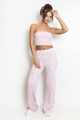 Space Dye Knit Bandeau Crop Top