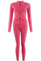 Fitted Long Sleeve Active Top And Leggings Set