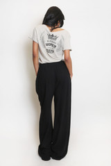 Tailored Linen Wide Leg Trouser