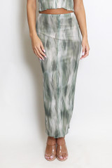 Sheer Mesh Maxi Skirt