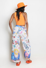 Astrology Print Wide Leg Trouser