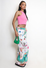 Astrology Print Wide Leg Trouser