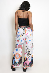 Astrology Print Wide Leg Trouser