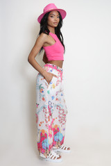 Astrology Print Wide Leg Trouser