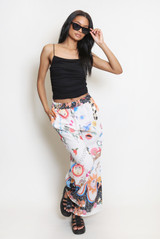 Astrology Print Wide Leg Trouser