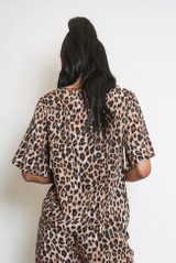 Leopard Print Short Sleeve Top