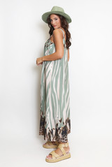 Printed Metal Trim Jumpsuit