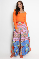Paisley Print Palazzo Pants