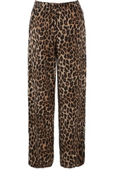 Leopard Print Knotted Wide Leg Trouser