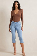 V Neck Long Sleeve Basic Bodysuit 