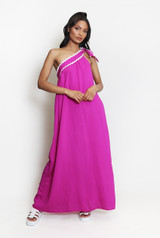 Tie One Shoulder Maxi Dress