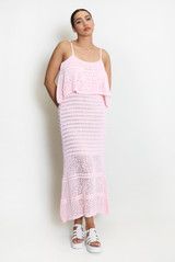 Strappy Crochet Maxi Dress