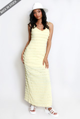 Strappy Cami Textured Maxi Dress