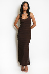 Strappy Cami Textured Maxi Dress