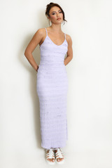 Strappy Cami Textured Maxi Dress