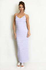 Strappy Cami Textured Maxi Dress