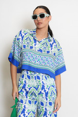 Floral Print Boxy Blouse