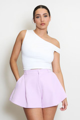 Asymmetric One Shoulder Crop Top