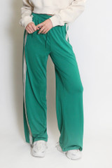 Side Stripe Panelled Wide Leg Trouser