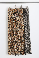 Elasticated Leopard Print Wide Leg Trouser