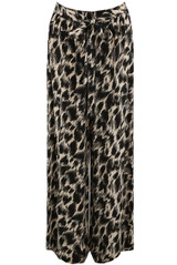 Elasticated Leopard Print Wide Leg Trouser