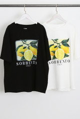 Lemon Print Round Neck T-Shirt