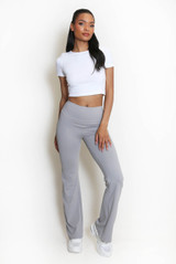 Elasticated Waist Push Up Flare Trouser