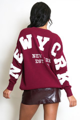 New York Embossed Jumper