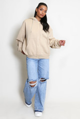 Glitter Zipper Hoodie 