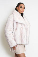 Vintage Look Faux Fur Jacket 