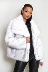Vintage Look Faux Fur Jacket 