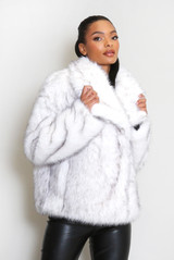 Vintage Look Faux Fur Jacket 