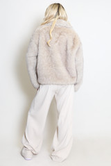 Vintage Look Faux Fur Jacket 