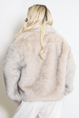 Vintage Look Faux Fur Jacket 