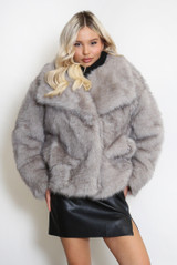 Vintage Look Faux Fur Jacket 