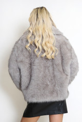 Vintage Look Faux Fur Jacket 