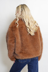 Vintage Look Faux Fur Jacket 