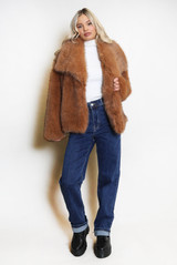 Vintage Look Faux Fur Jacket 