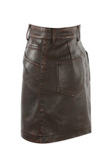 Fuax Leather A-Line Mini Skirt