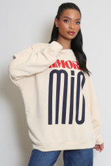 Amore MIO Slogan Oversized Sweatshirt