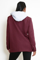 Combined Blazer With Hood