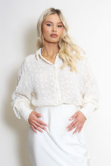 Long Sleeve Sequin Shirt