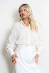 Long Sleeve Sequin Shirt