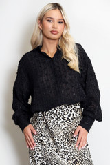 Long Sleeve Sequin Shirt