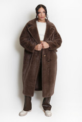 Chunky Faux Fur Long Coat
