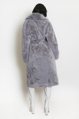 Faux Fur Belted Coat 