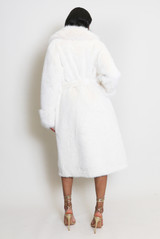Faux Fur Belted Coat 